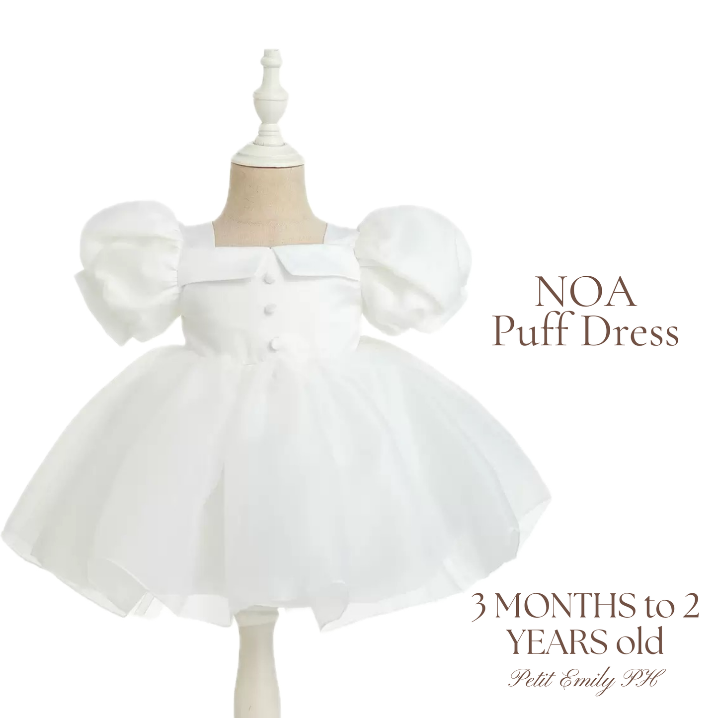 Christening for Preorder Noa Puff Dress