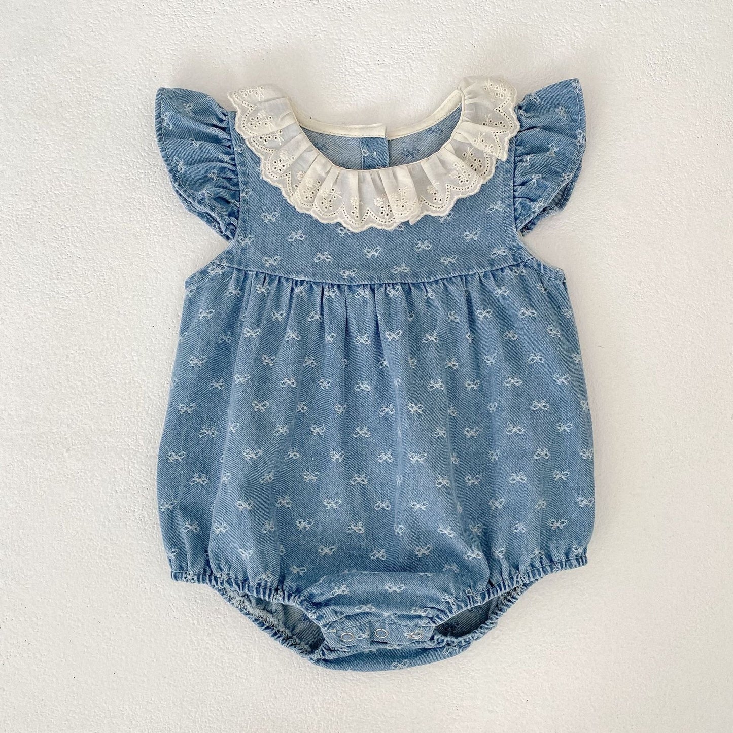 Preorder Twinning Catalina Denim Romper or Dress Light Denim