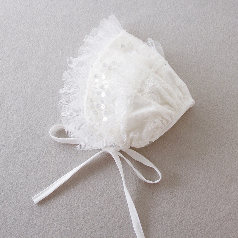 Christening for Preorder Elodia Sequined Dress & Hat