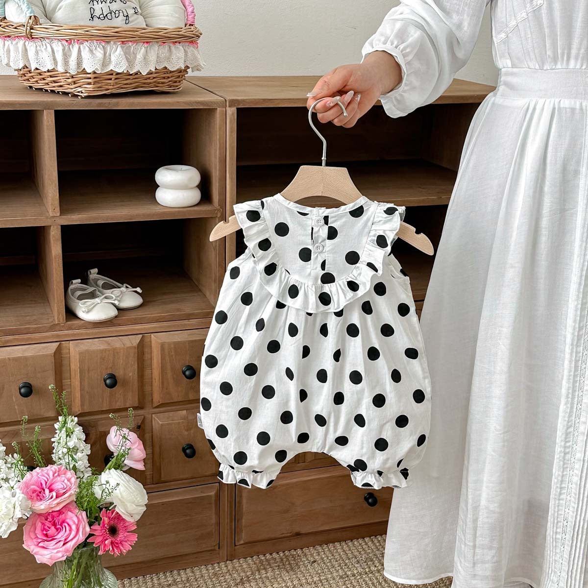 Preorder Infant Girls Jereme Polka Shortalls