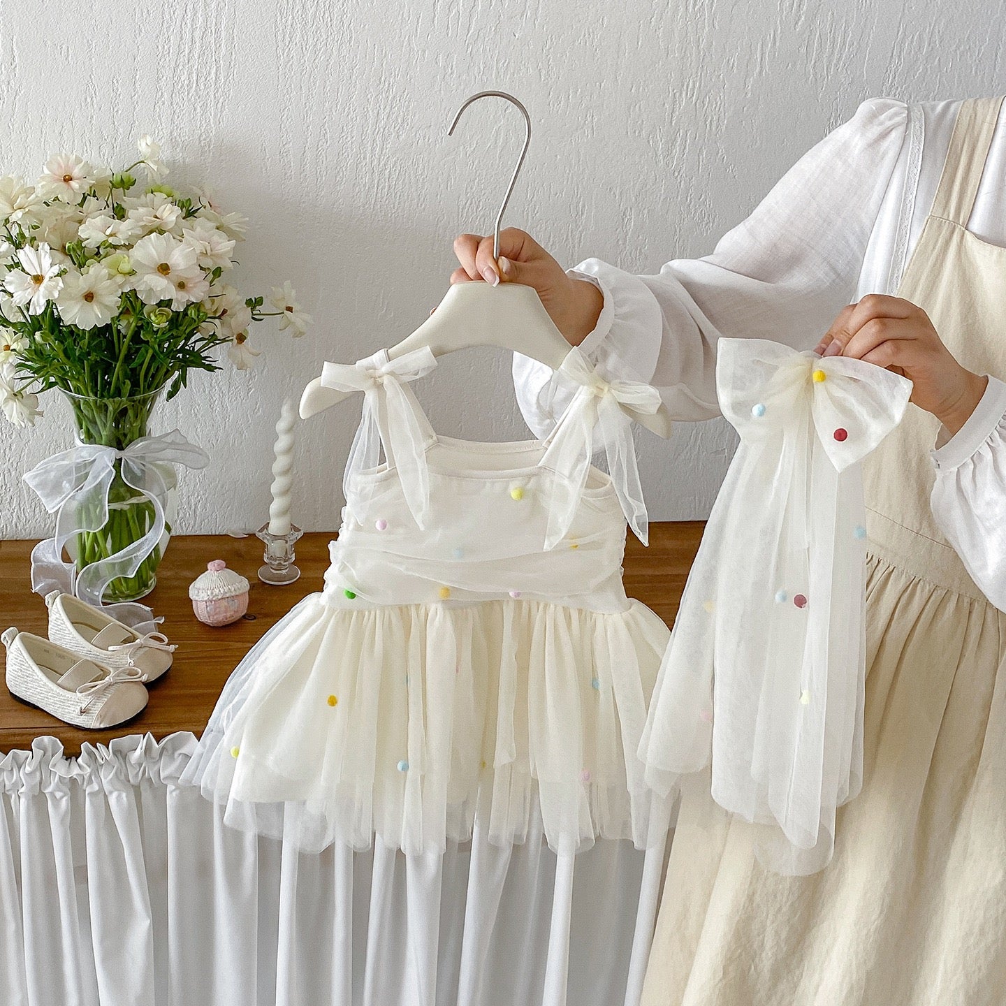 Preorder Infant Girls Sashe Dress & Ribbon