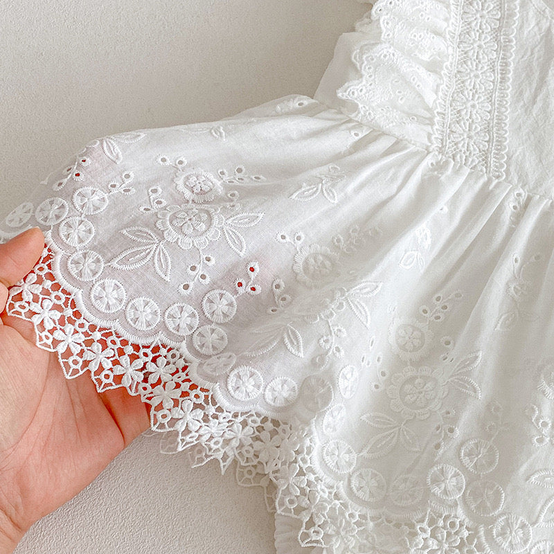 Christening for Preorder Tara Romper & Headband