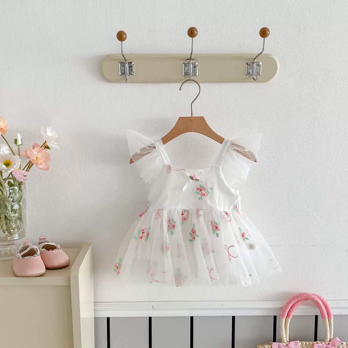 On Hand Laurie Flutter Romper in 6-12 months