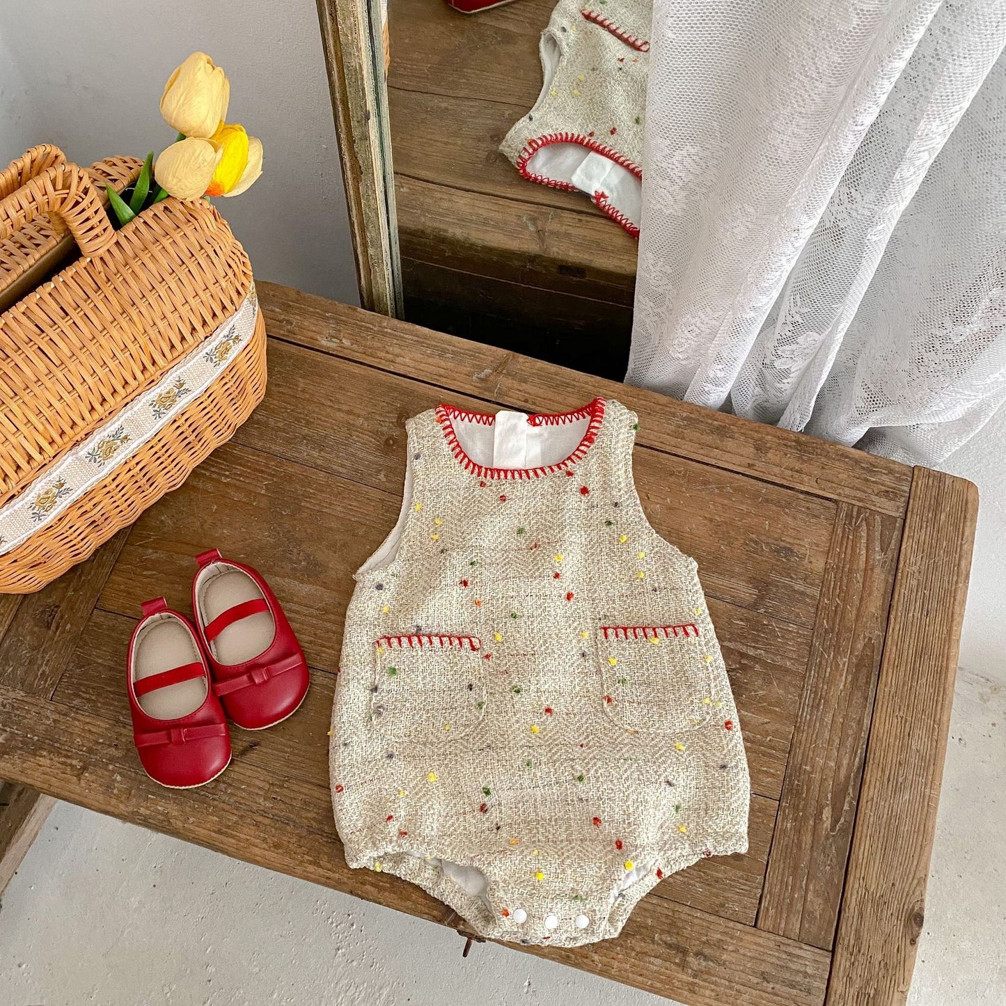 CHRISTMAS OOTD FOR PREORDER Maude Tweed Romper