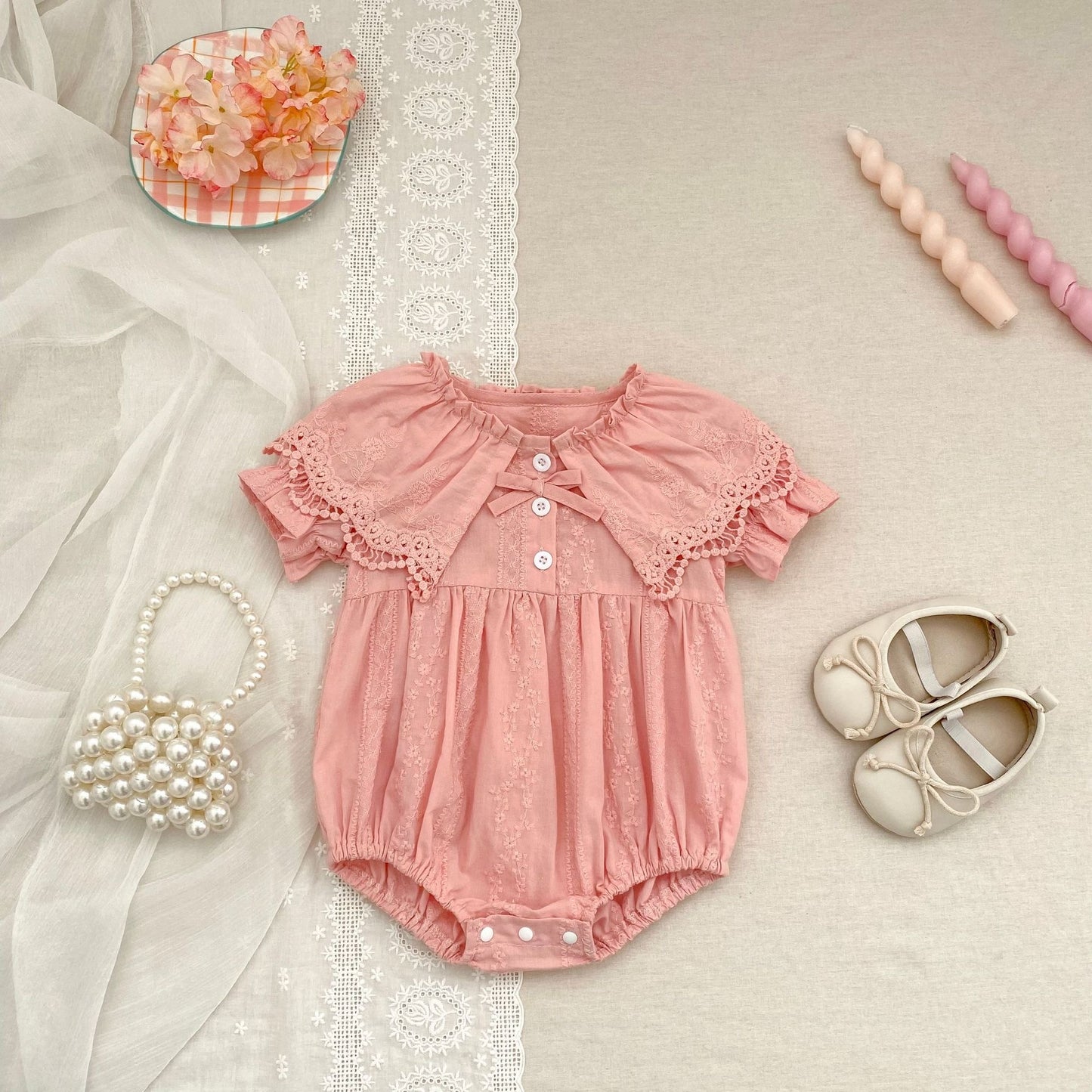 On Hand Fantine Romper in 0-6 months