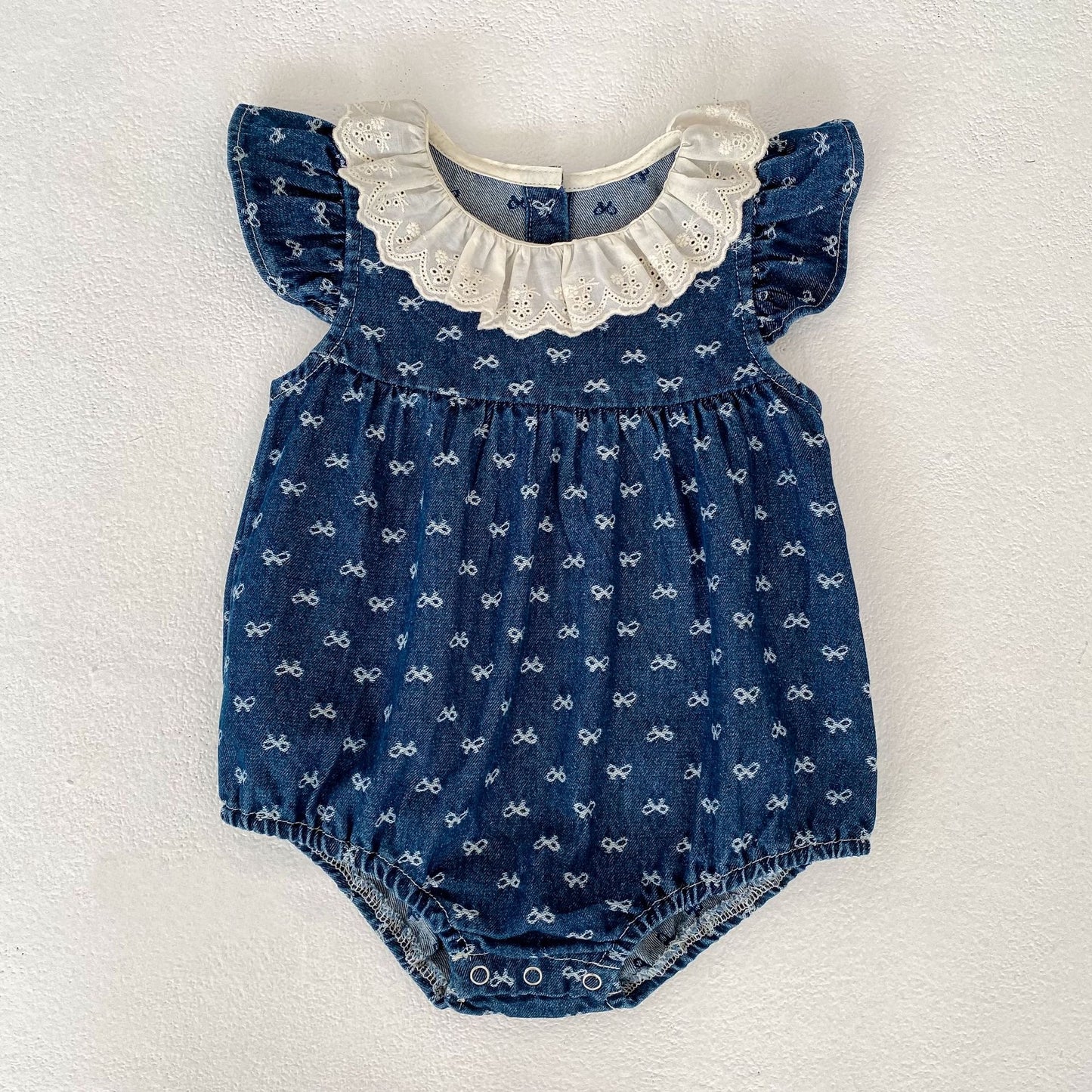 Preorder Twinning Catalina Denim Romper or Dress Dark Denim