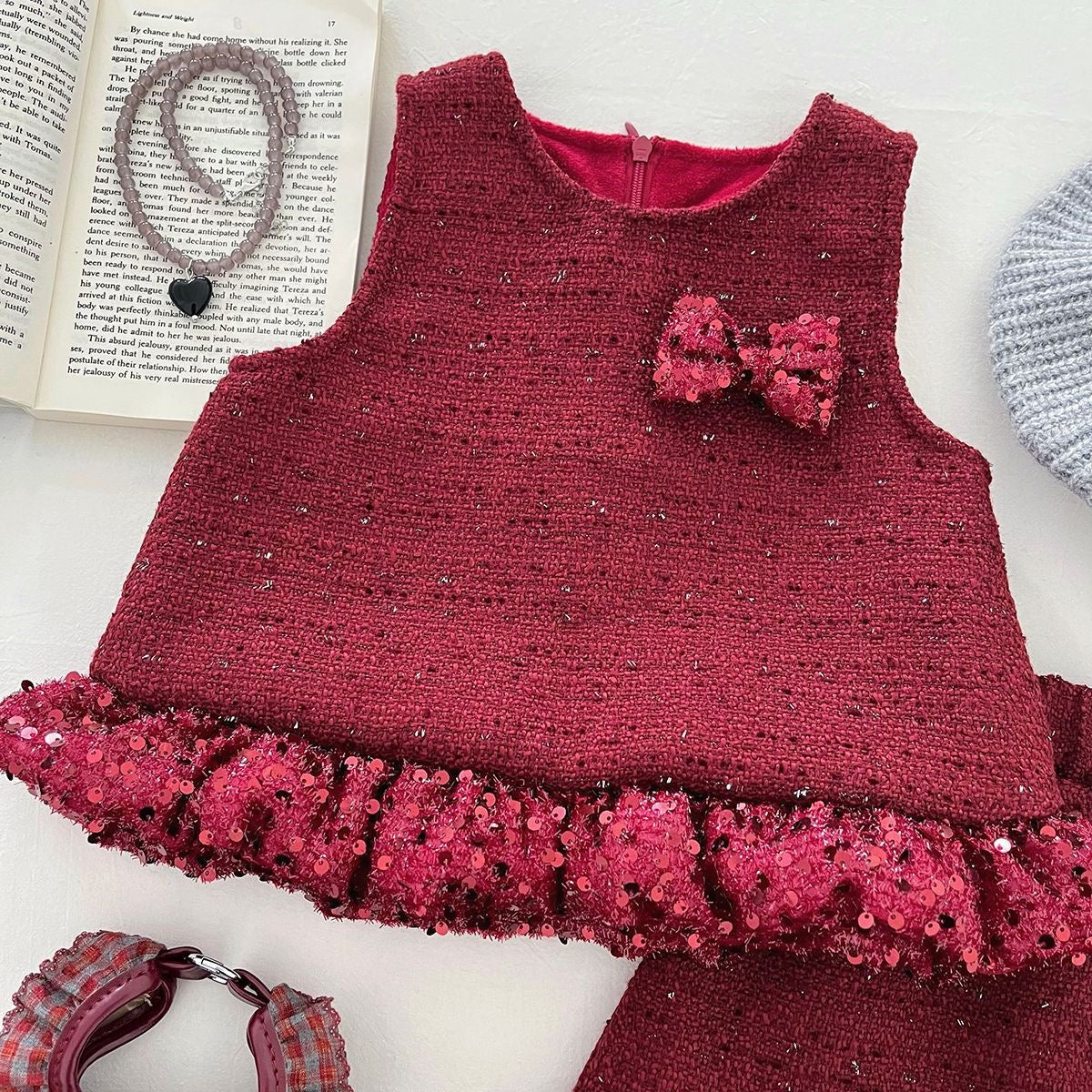 On Hand Tilly Velvet Blouse & Skirt