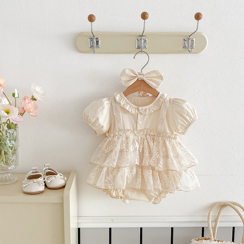 Christening for Preorder Heidi Romper & Headband