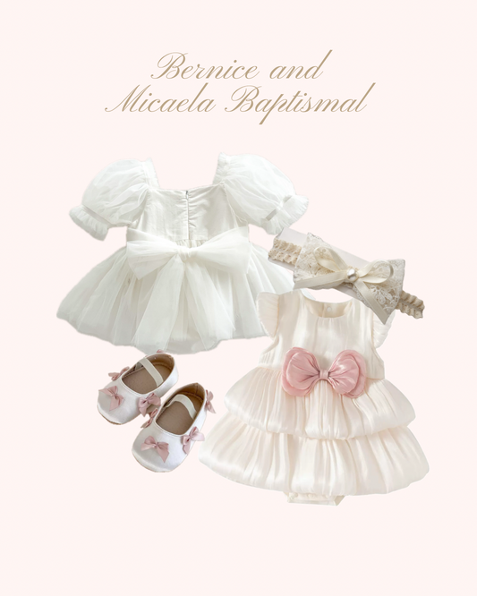 Preorder Bernice & Micaela Baptismal and Reception Bundle in White