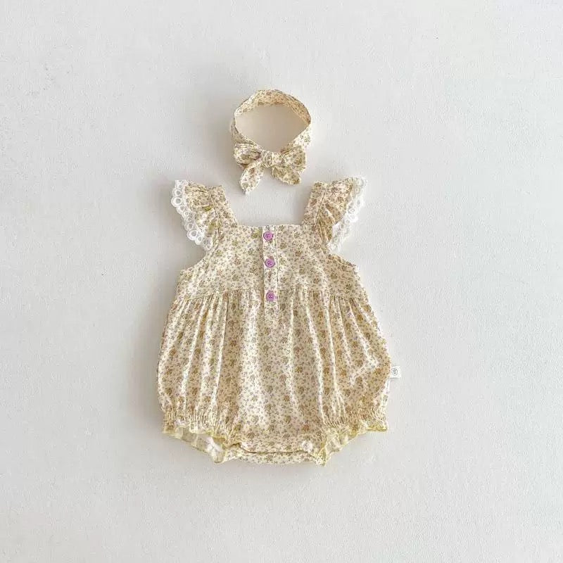 On Hand Eris Romper & Headband 6-12 months