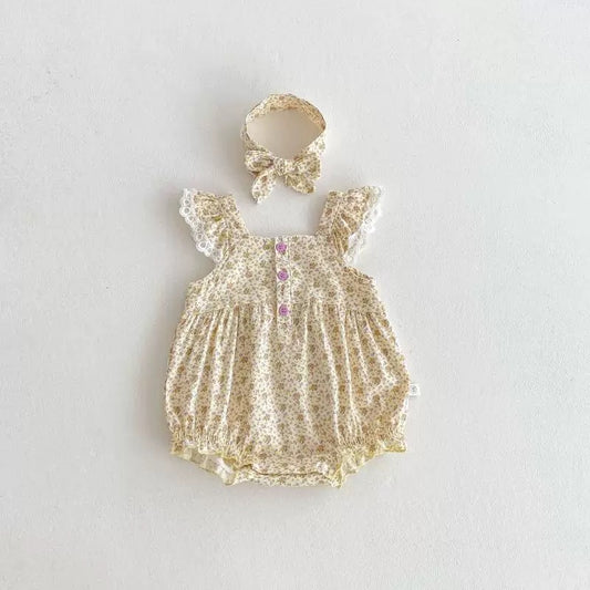 On Hand Eris Romper & Headband 6-12 months
