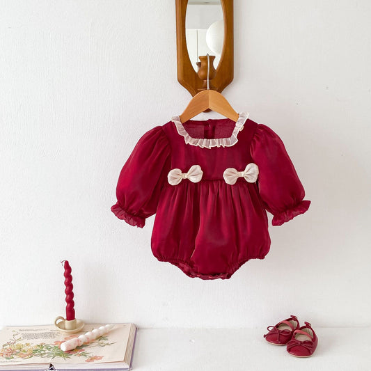 On Hand Wallis Long Sleeved Romper in 12-18 months