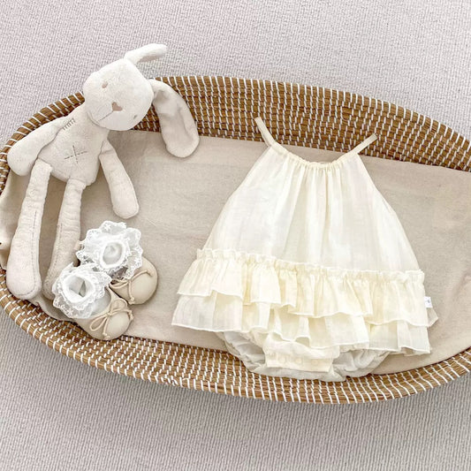 On Hand Trixie Romper in Cream for 18-24 months
