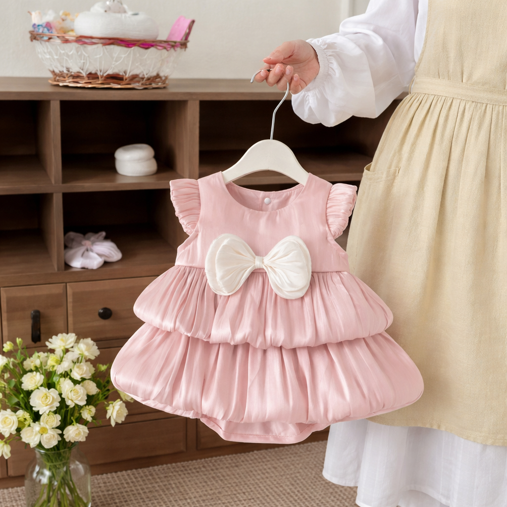 Preorder Infant Girls Micaela Romper with Newborn Size