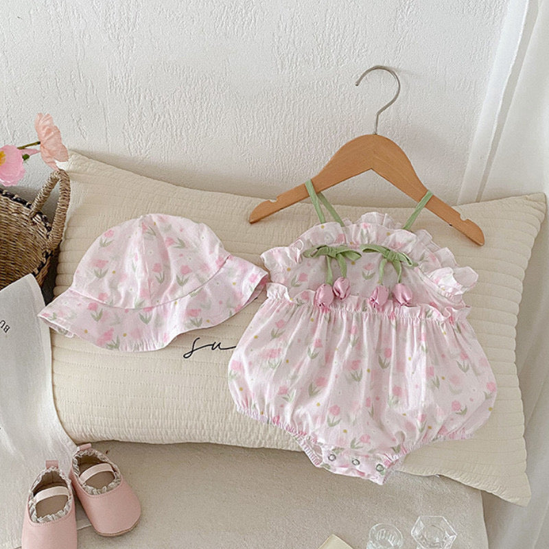 August Sale Astrid Tulip Romper & Hat