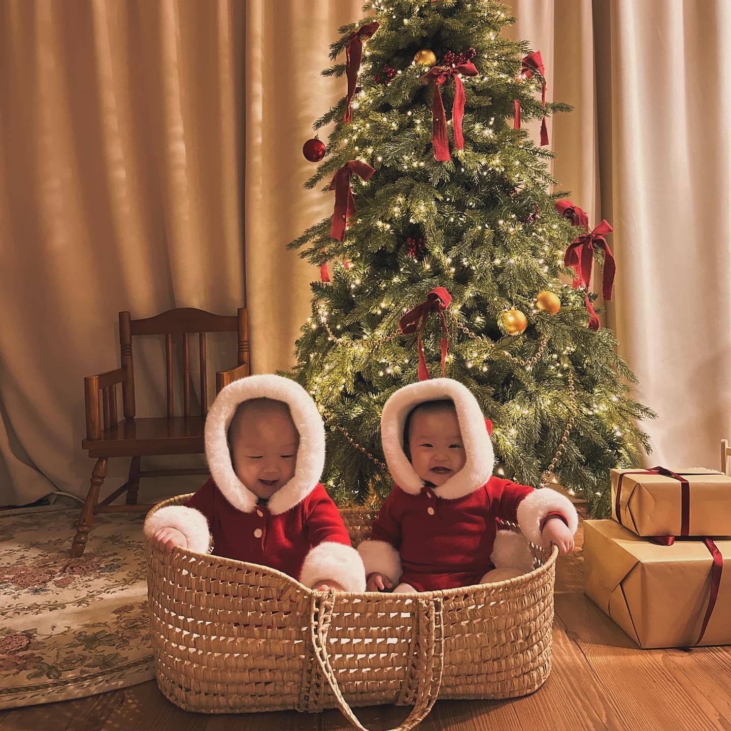 Preorder for Christmas Herald Hooded Santa Romper