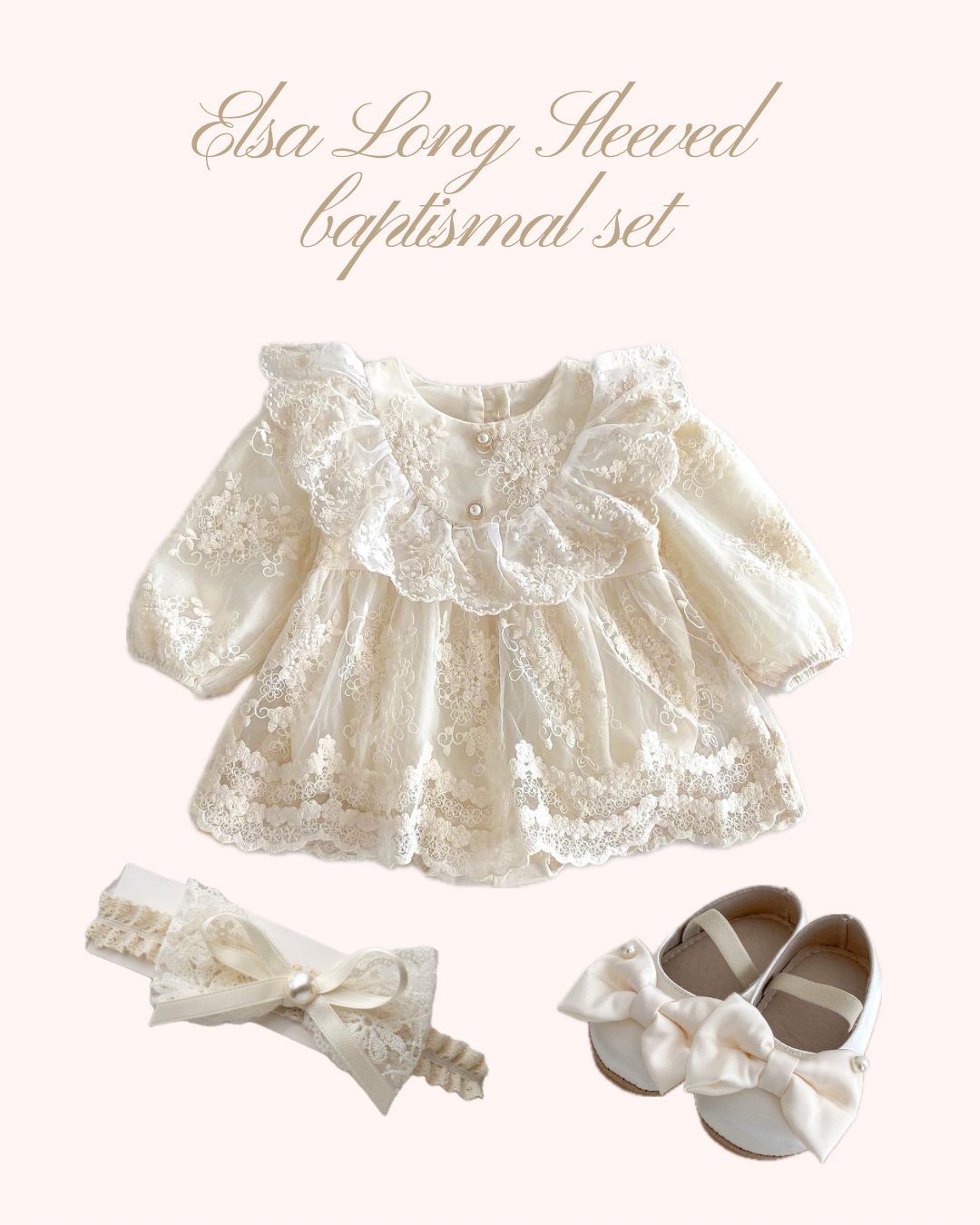 Preorder Elsa Long Sleeved Baptismal Bundle