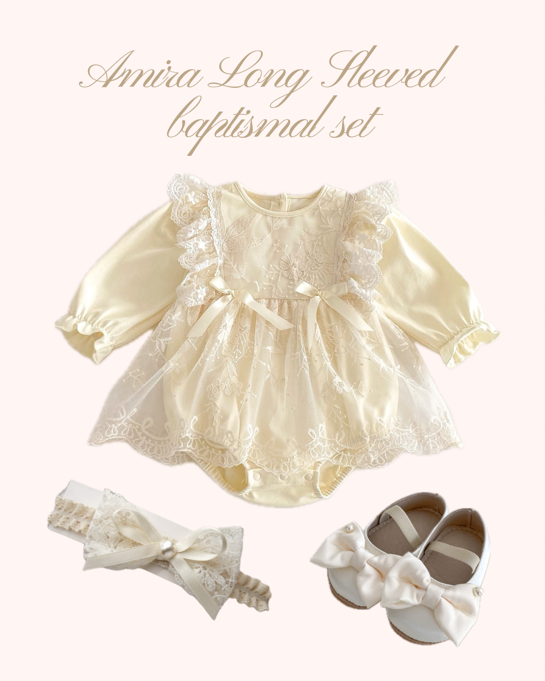 Preorder Amira Long Sleeved Baptismal Bundle
