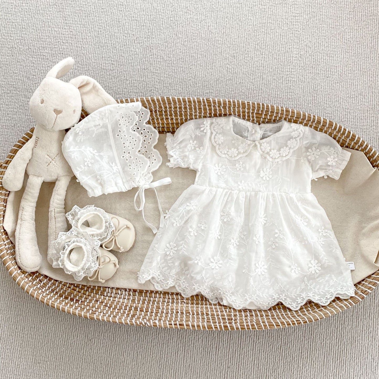 CHRISTENING Victoria Romper & Hat