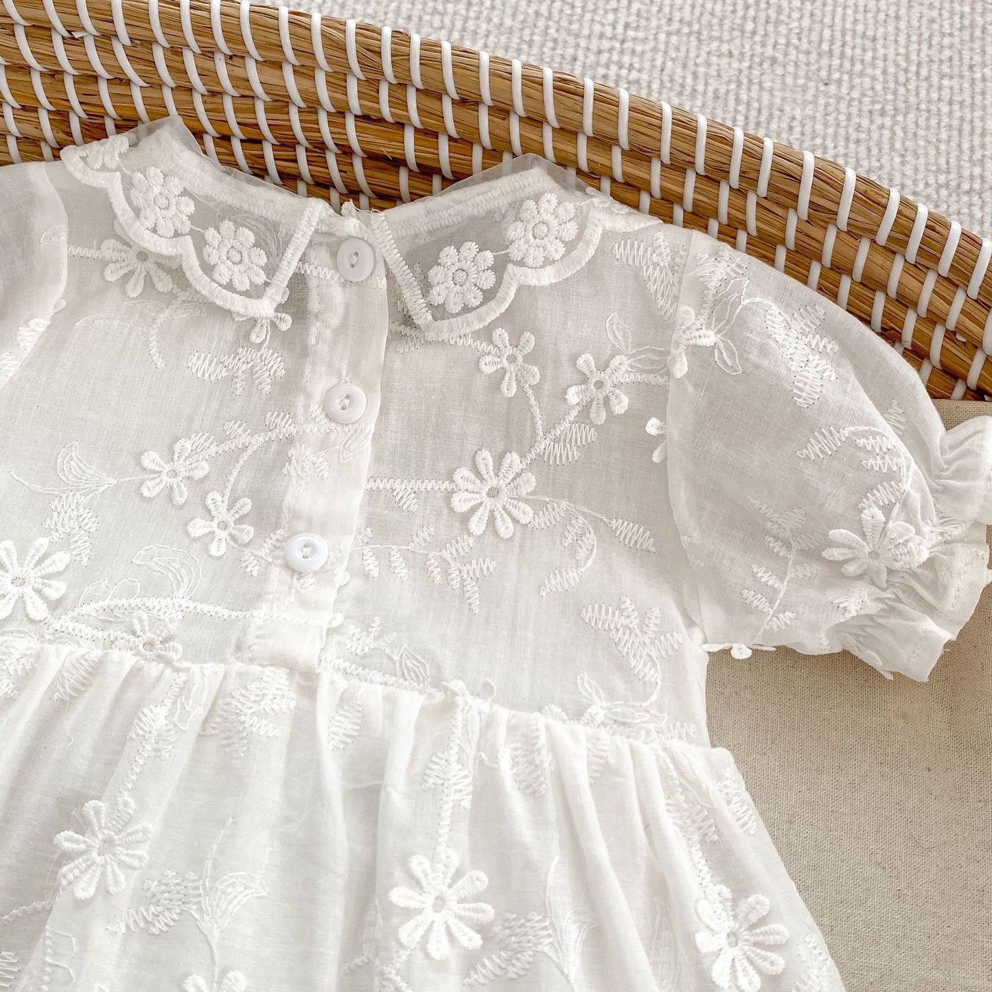 CHRISTENING Victoria Romper & Hat
