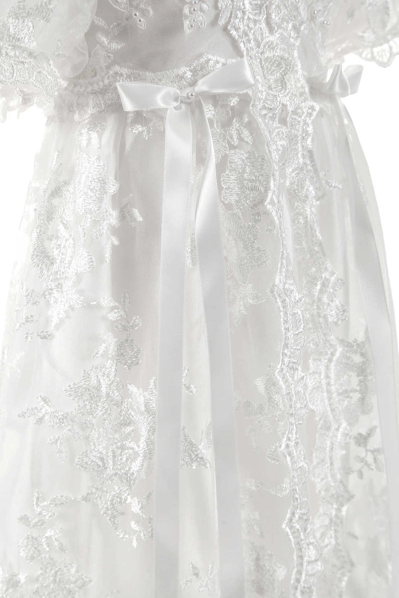 On Hand Rebecca Christening Lace Gown, Plain Dress & Hat